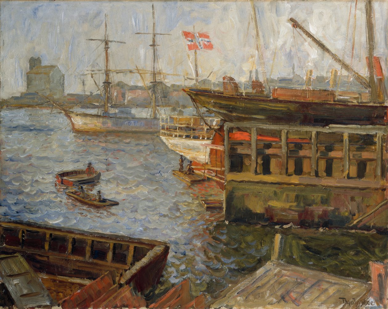 Z Nylandu, přístav Oslo od Thorolf Holmboe
