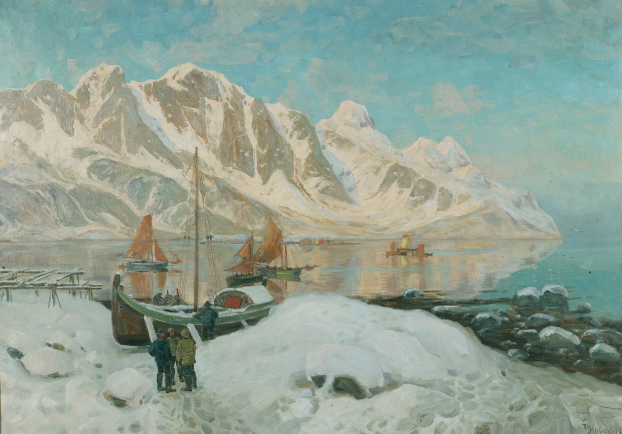 Severní Norsko (olej na plátně) od Thorolf Holmboe