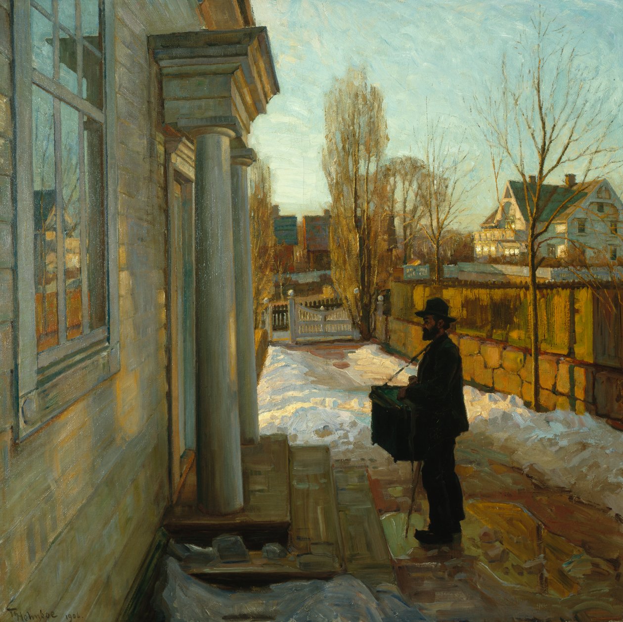 Bez názvu (Mlýnek na varhany) 1906 (olej na plátně) od Thorolf Holmboe