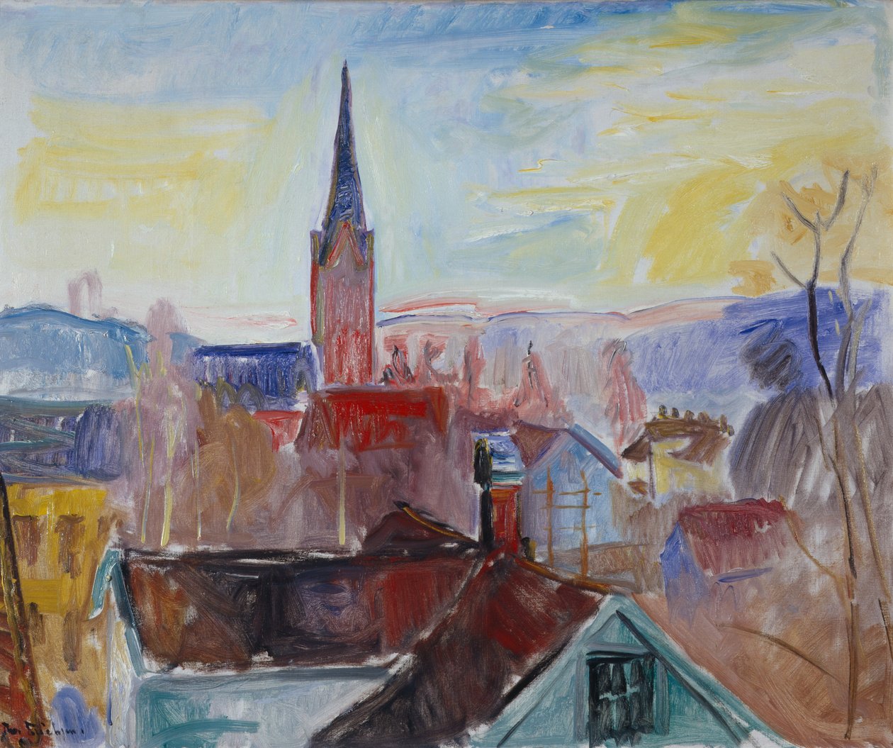 Kostelní věž, Lillehammer od Thorvald Erichsen