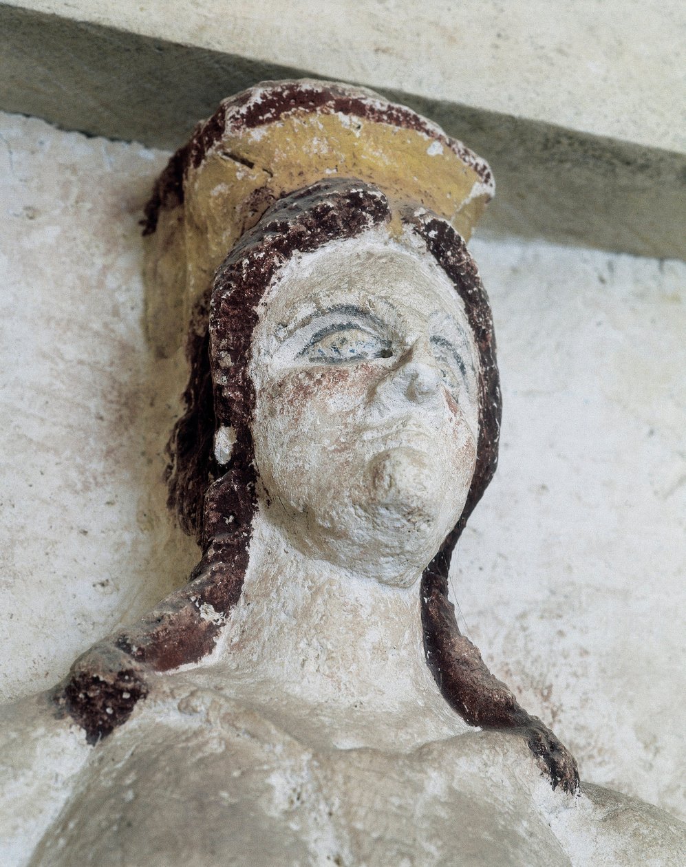 Thrácká hrobka Sveshtari, detail sochy ženy v Atlasu, 3. století před naším letopočtem (kamenná socha) od Thracian Thracian