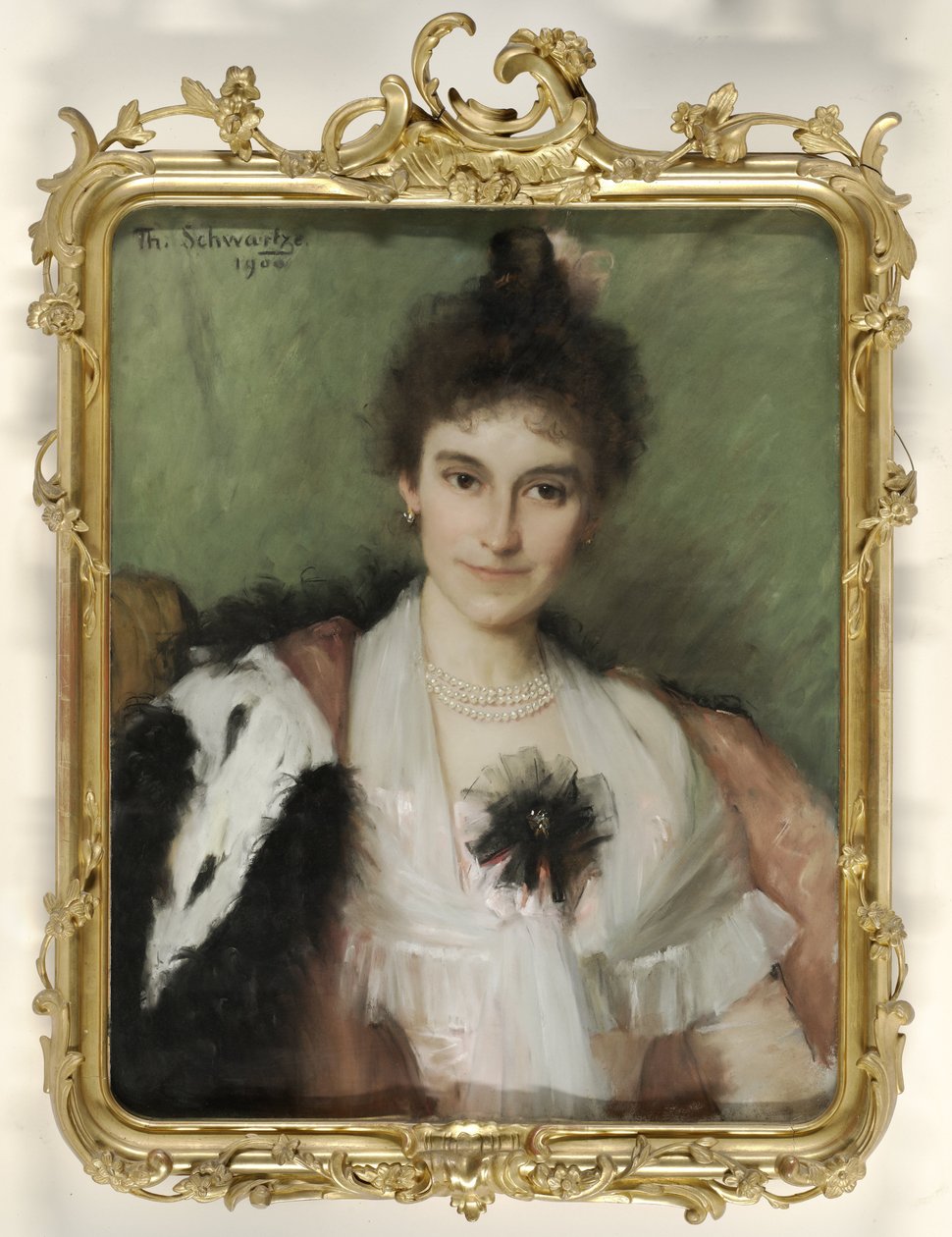 Amelia Eliza van Leeuwen (1862-1923). Manželka Christiaana Bernarda Tilanuse, chirurga a ortopeda v Amsterdamu od Thérèse Schwartze (signed by artist)