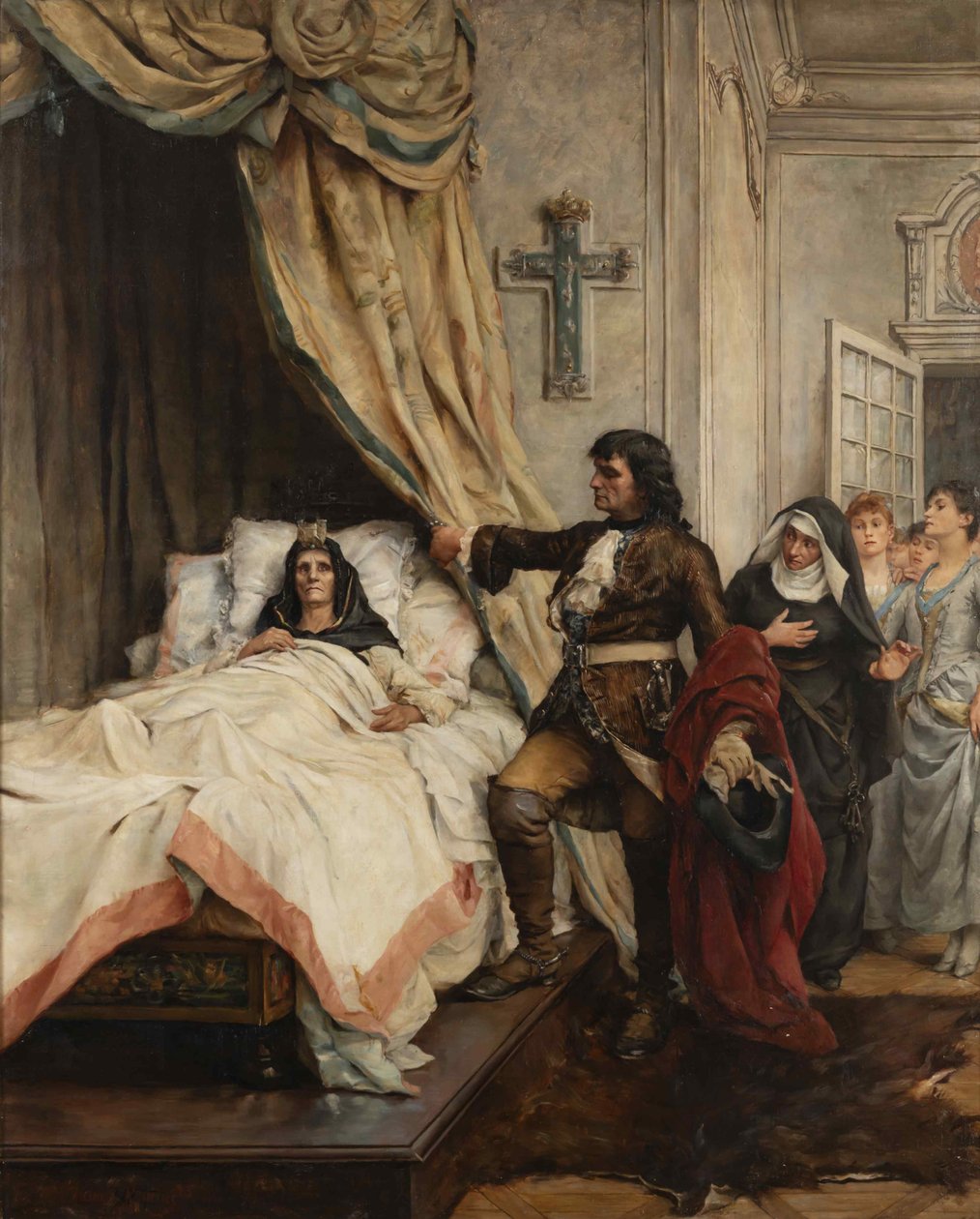 Petr Veliký na návštěvě Madame de Maintenon v roce 1717, konec 19. století. od Thérèse de Champ Renaud