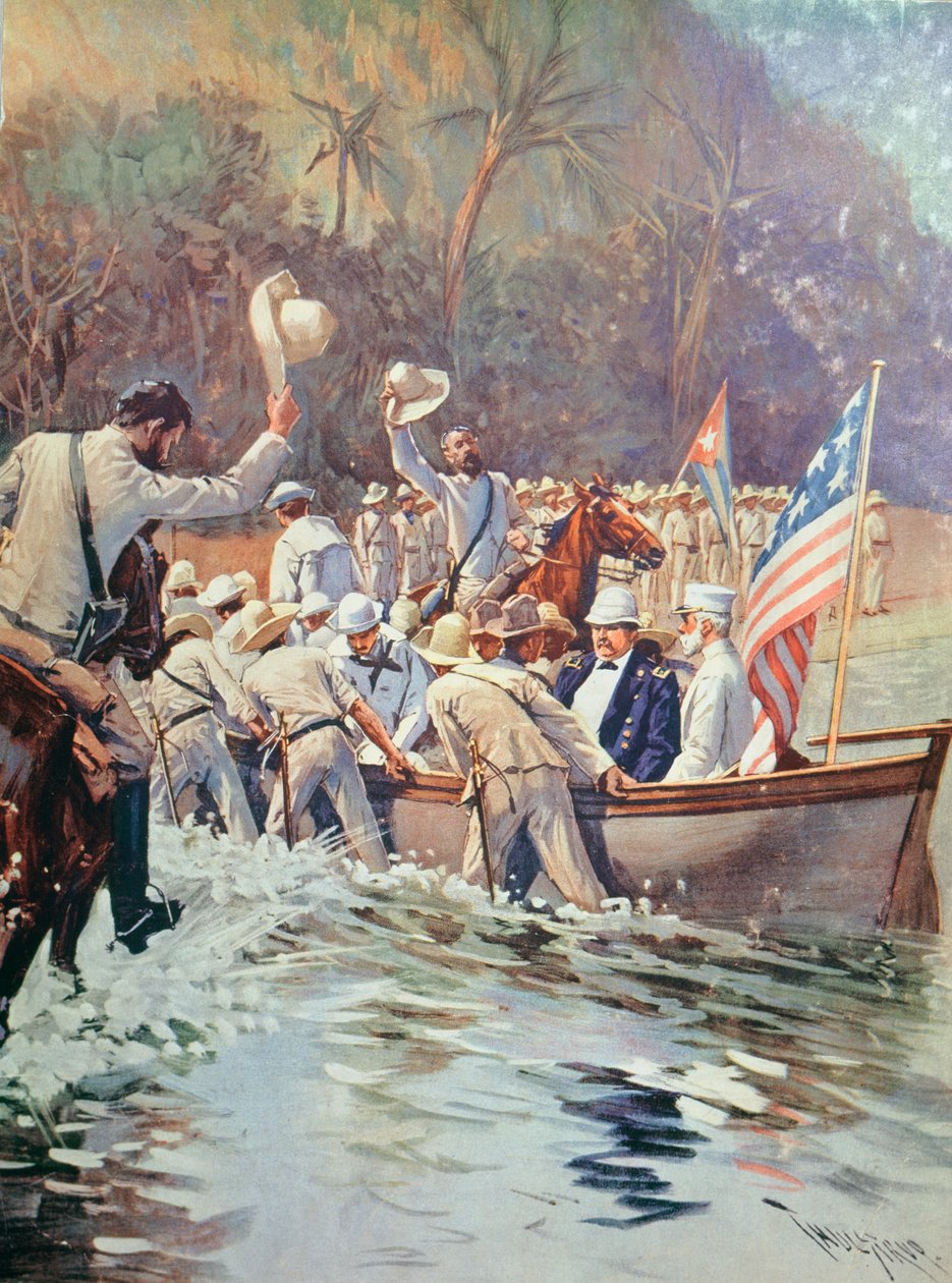 Američané přistávající na Kubě od Thure de Thulstrup