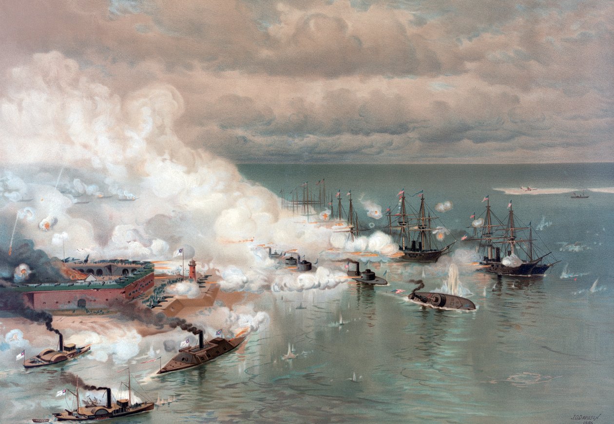 Battle of Mobile Bay, hospoda L Prang & Co. od Thure de Thulstrup
