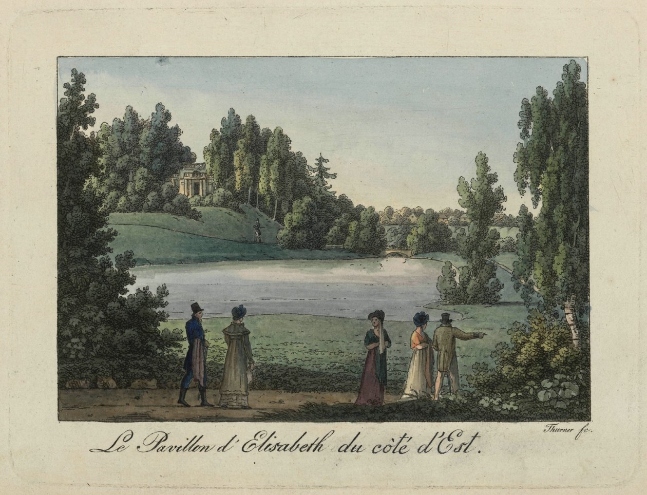 Alžbětin pavilon v parku Pavlovsk, 1810s. od Thurner
