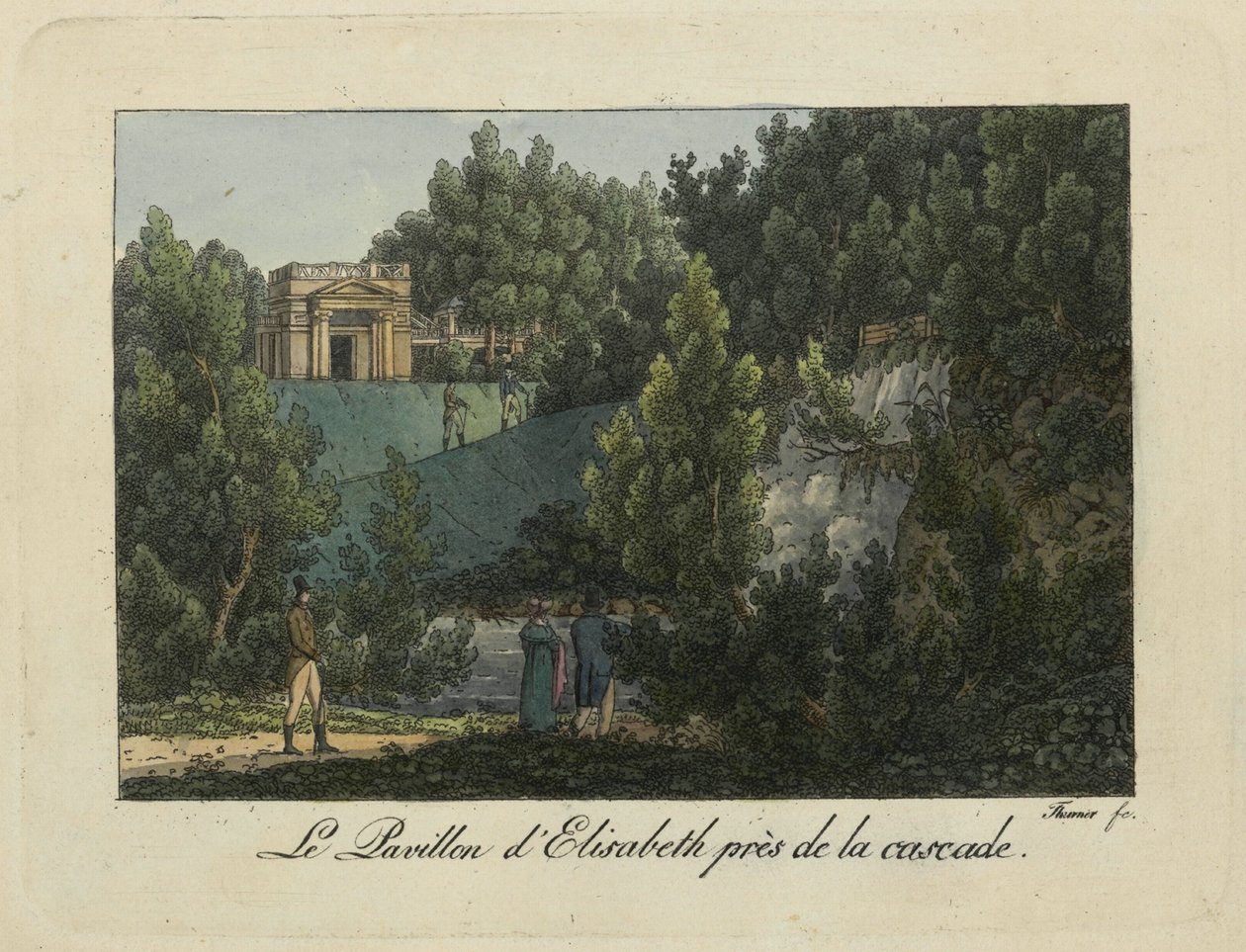 Alžbětin pavilon v parku Pavlovsk, 1810s. od Thurner