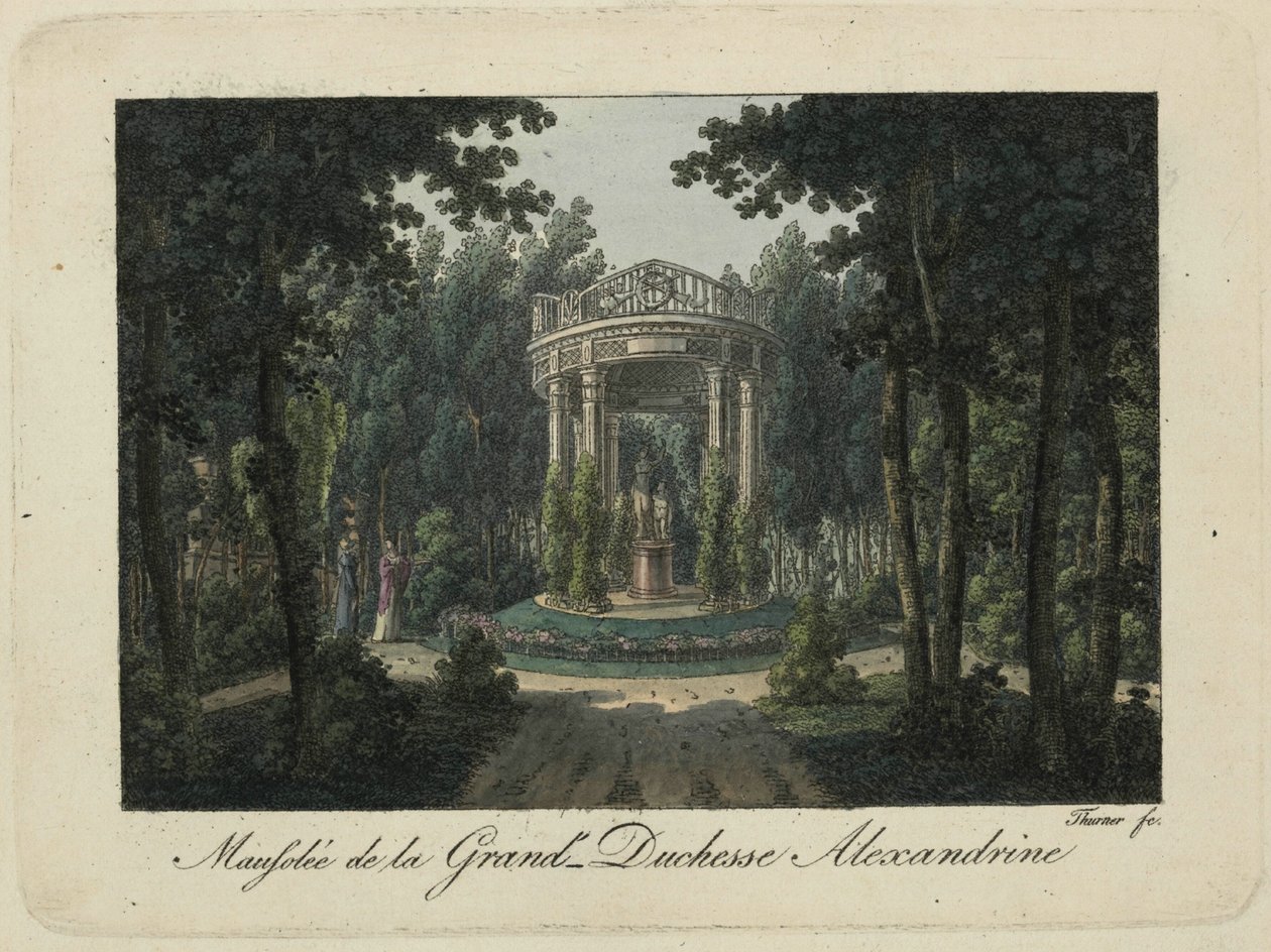 Památník velkovévodkyně Alexandra Pavlovna v Pavlovsku, 1810s. od Thurner
