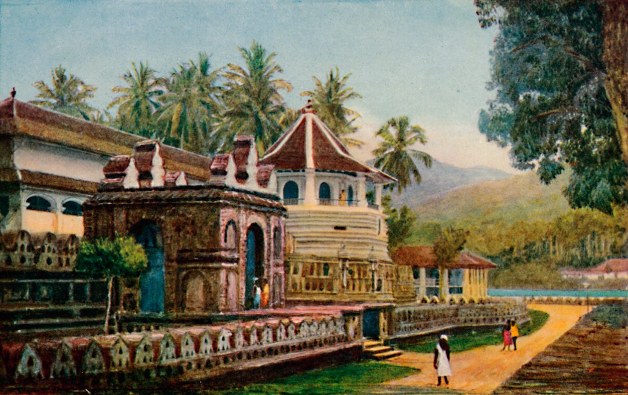 „Chrám svatého zubu, Kandy“, 1913 od Thyra Creyke Clark