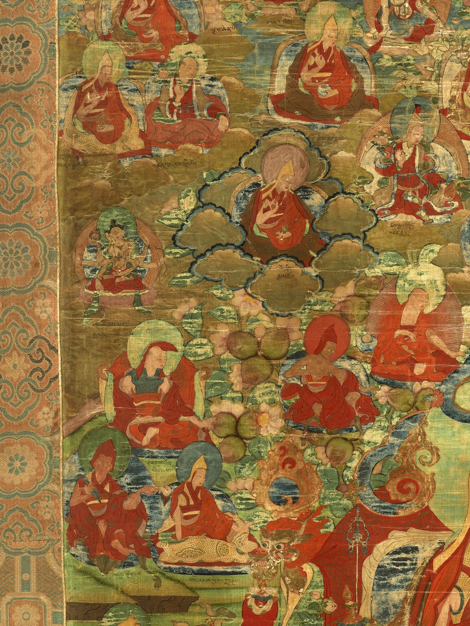 Detail třetího pančhenlamy Losan Penden Yeshe od Tibetan School