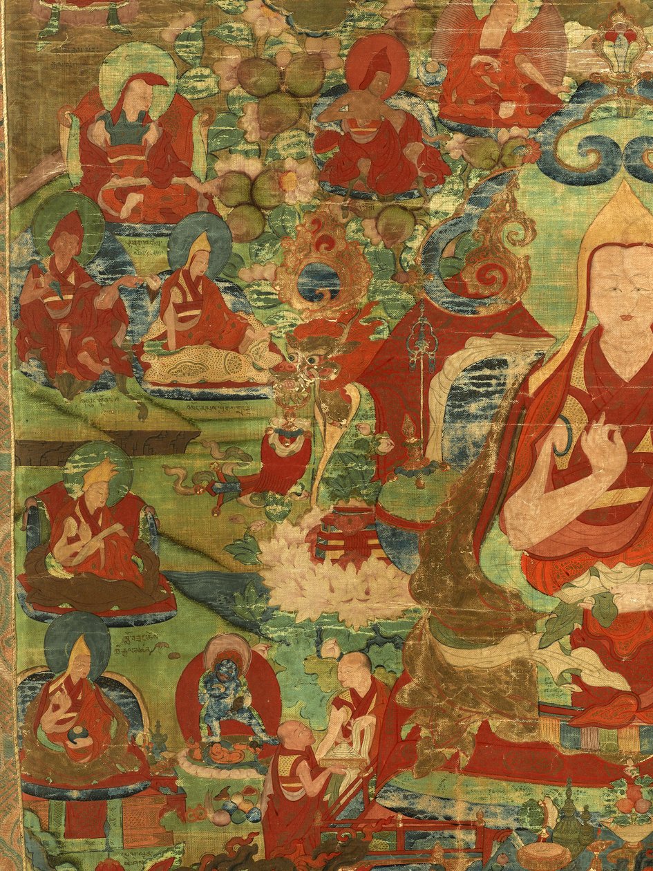 Detail třetího pančhenlamy Losan Penden Yeshe od Tibetan School