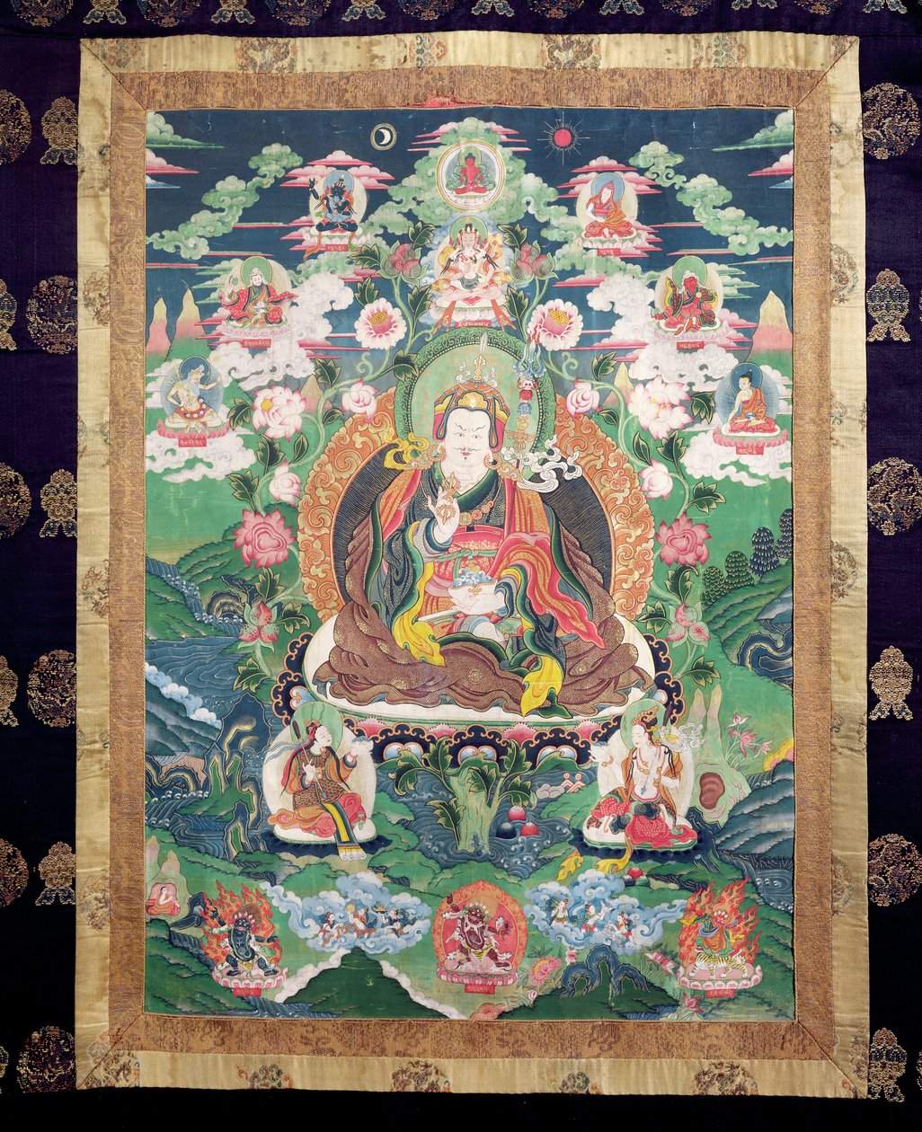 Tanka Padmasambhavy, asi 749 n. l. (malované plátno) od Tibetan School