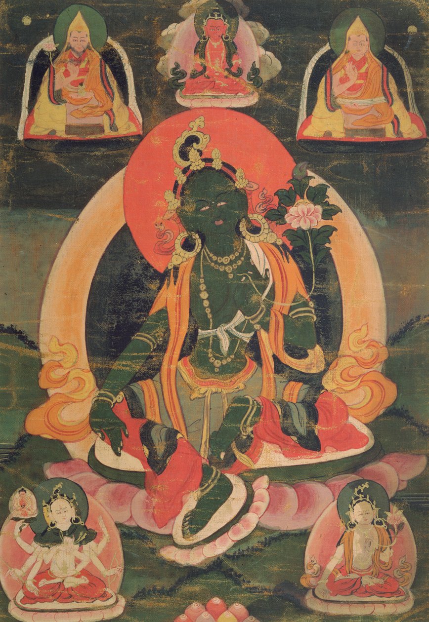 CBL Tb 1836 Green Tara (wc a kvaš na bavlně) od Tibetan School