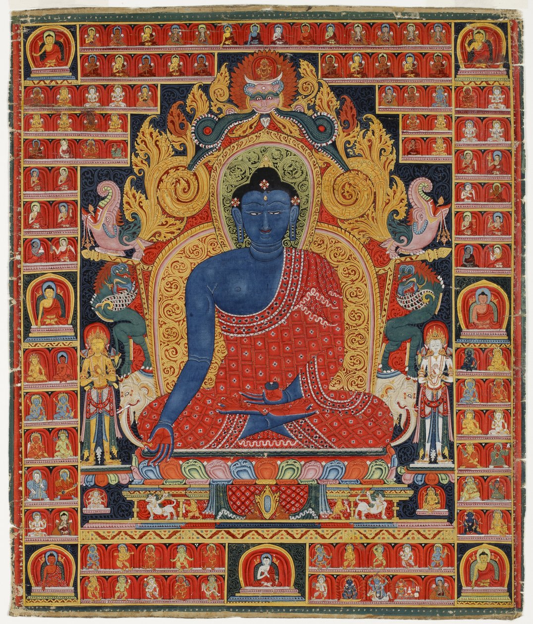 Buddha, nejvyšší léčitel (neprůhledné wc na bavlně) od Tibetan School