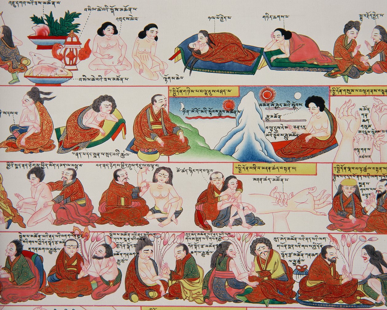 Rukopis o tibetské medicíně (detail čísla 389729) od Tibetan School