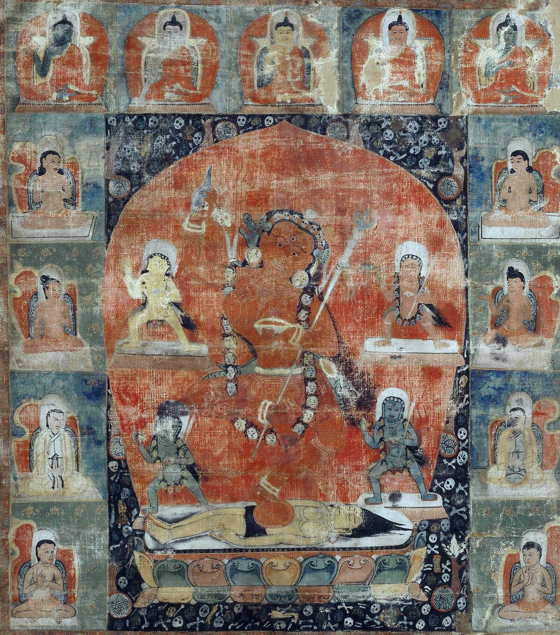 Tibetská kultura: Sanwara Mandal (Podrobnosti). thangka od Tibetan School