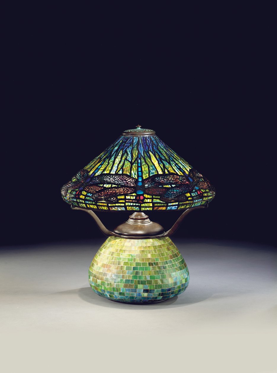 Stolní lampa Dragonfly, cca 1910 (olovnaté sklo a mozaika) od Tiffany and Company