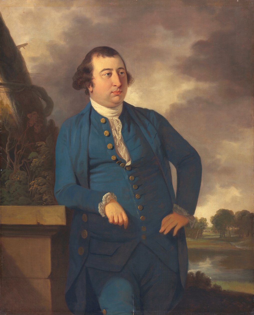 Muž v indické krajině, kolem roku 1773 od Tilly Kettle