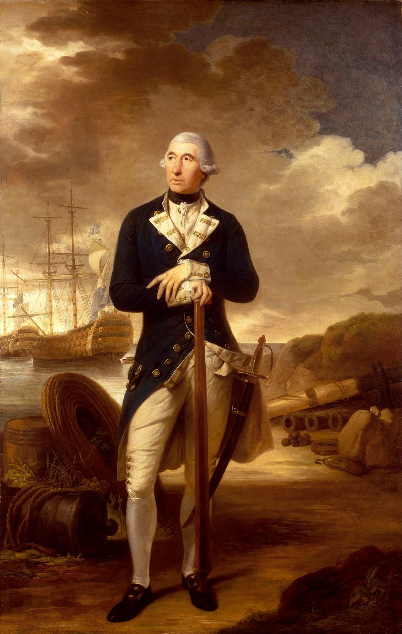 Kontradmirál Richard Kempenfelt (1718-1782) od Tilly Kettle
