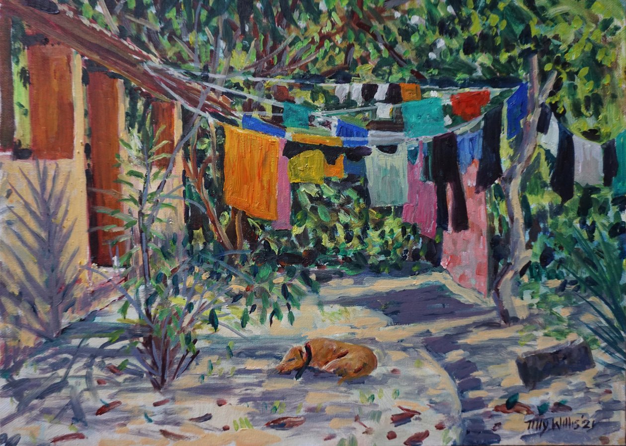 Laundry Shadows 2021 (olej) od Tilly Willis