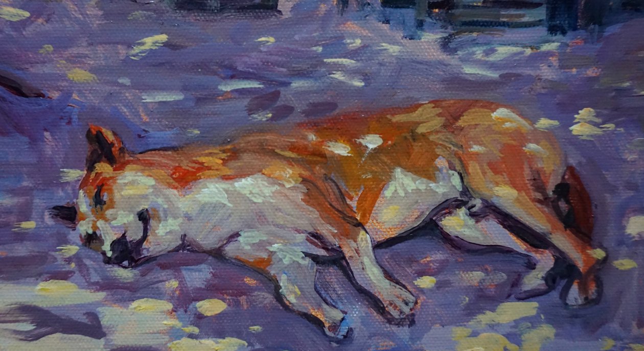 Sleeping Dog 2021 (olej) od Tilly Willis