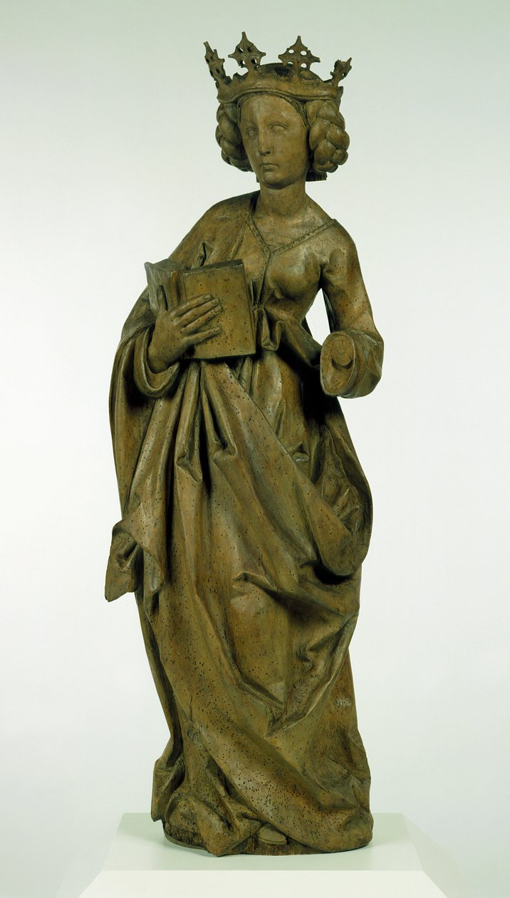 Female Saint, cca 1490-1495 (lipové dřevo se stopami barvy) od Tilman Riemenschneider