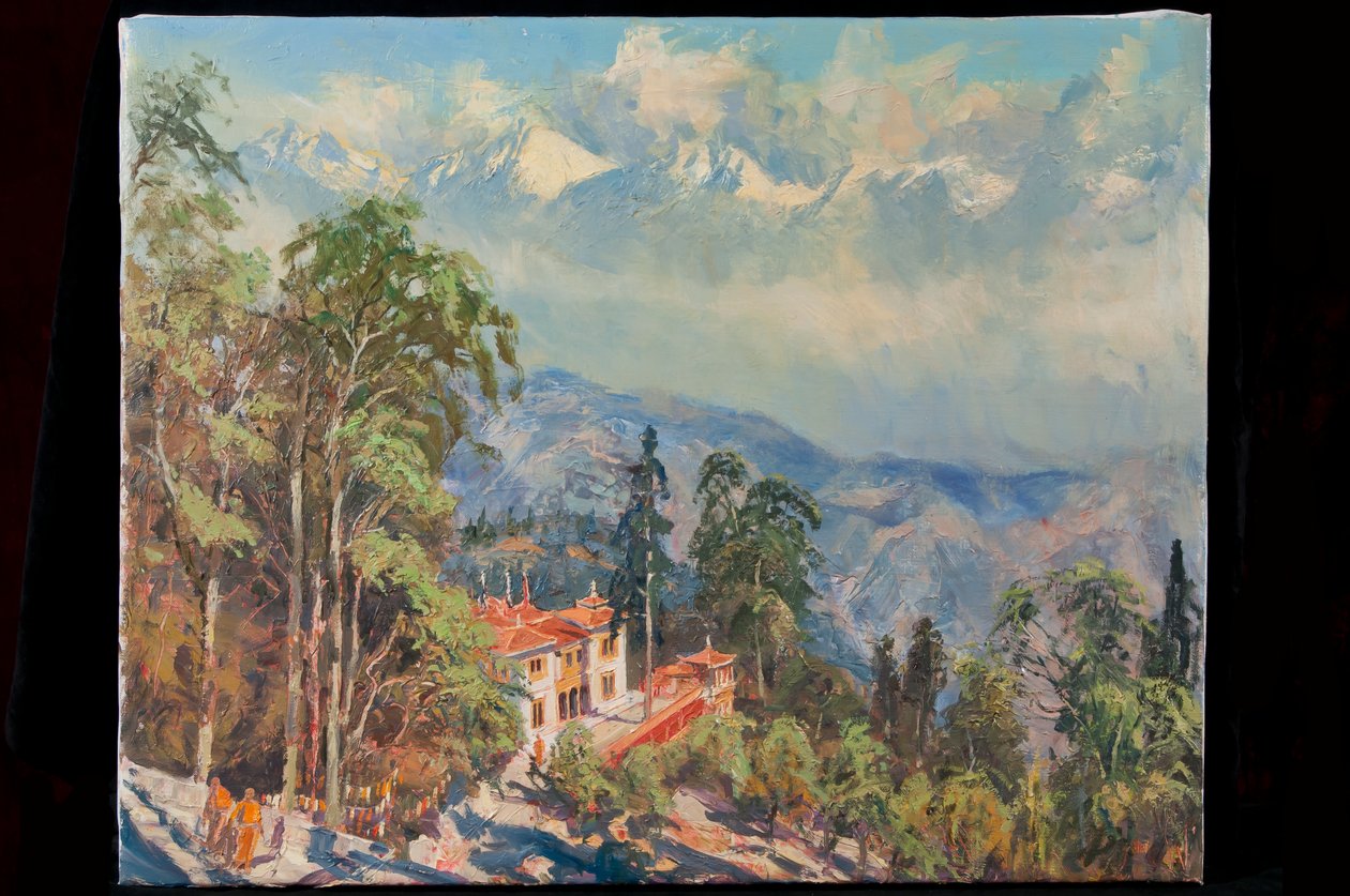 Busty klášter Bhutia, Darjeeling od Tim Scott Bolton