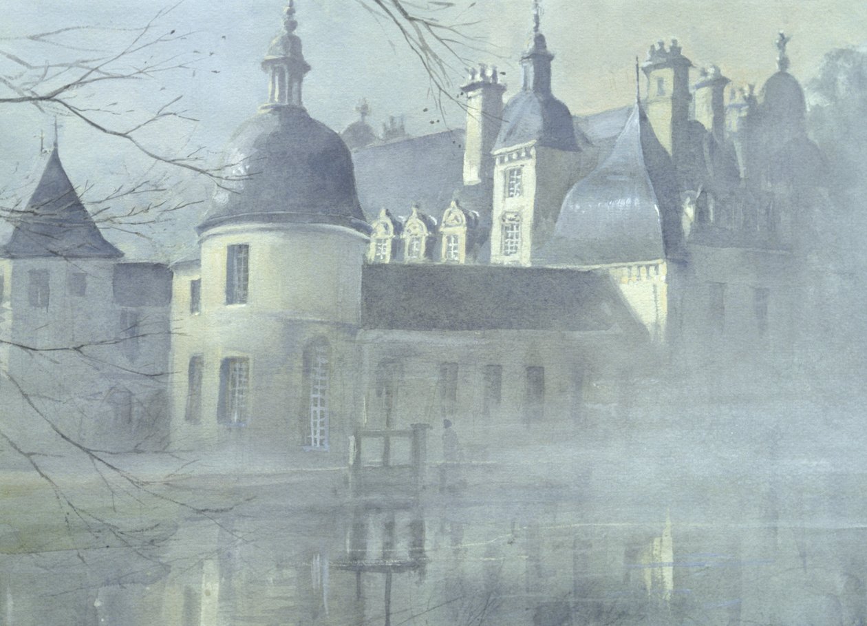 Chateau Tanlay, Tonnere, Burgundsko (wc na papíře) od Tim Scott Bolton