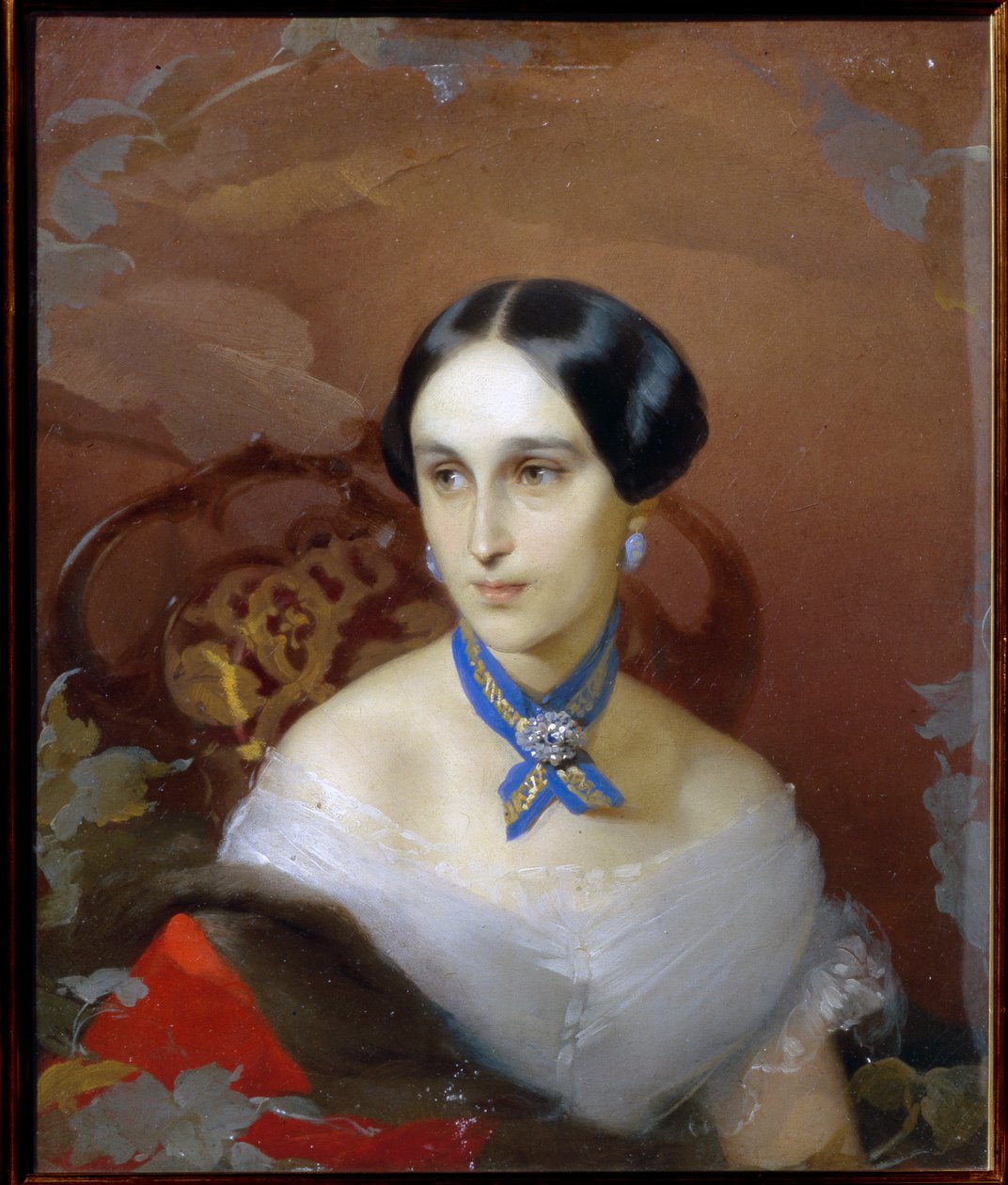 Portrét Natalie Pushkina Lanskaya (Natalia Nikolayevna Gontcharova od Timofei Andreyevich Neff