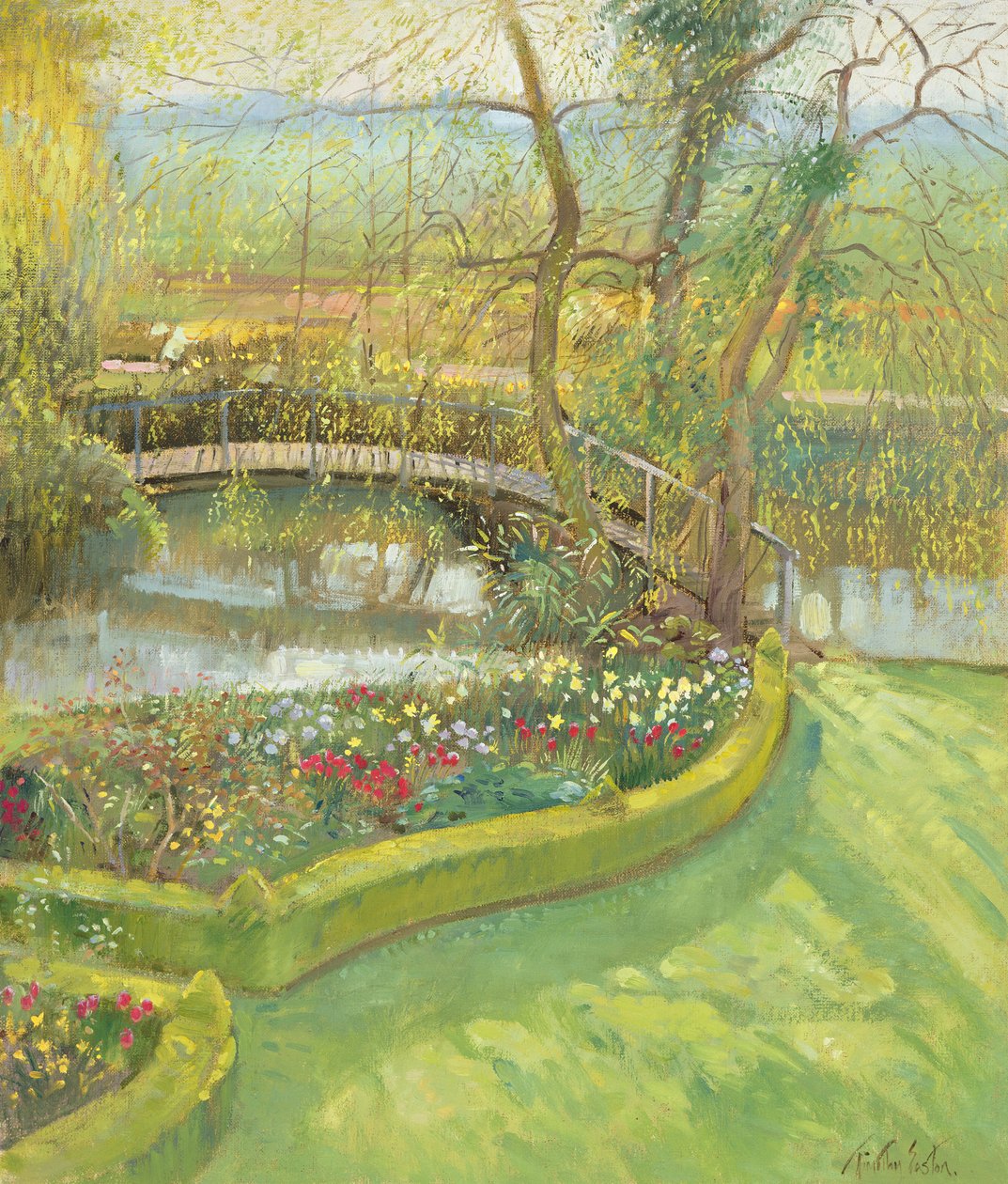 Most přes vrbu, Bedfield od Timothy Easton