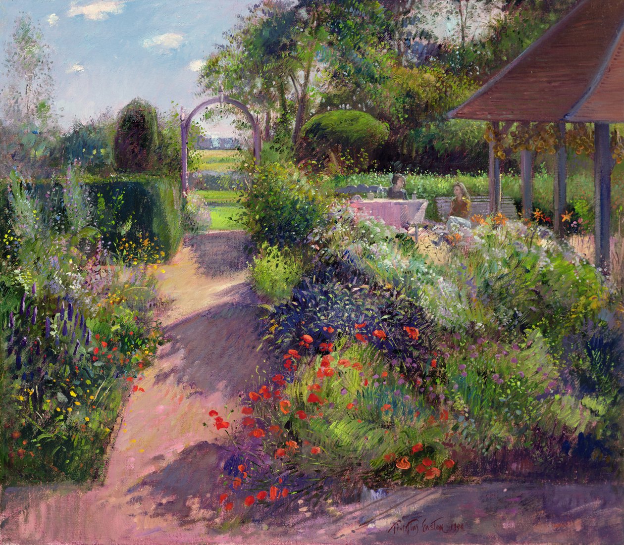 Ranní přestávka v zahradě, 1994 od Timothy Easton