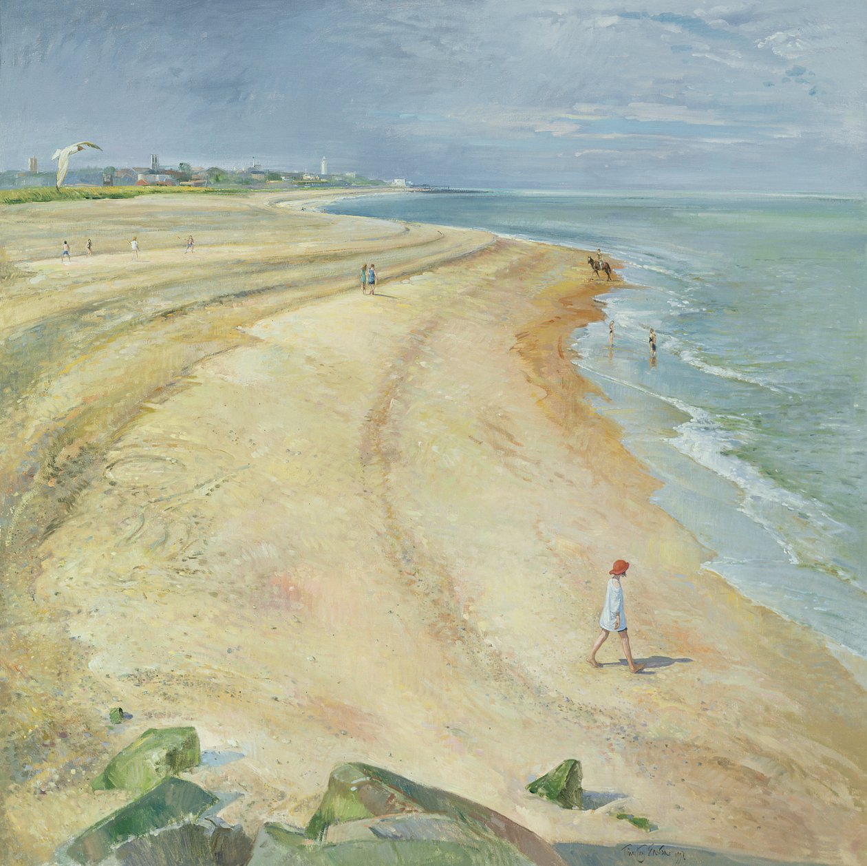 The Curving Beach, Southwold, 1997 od Timothy Easton