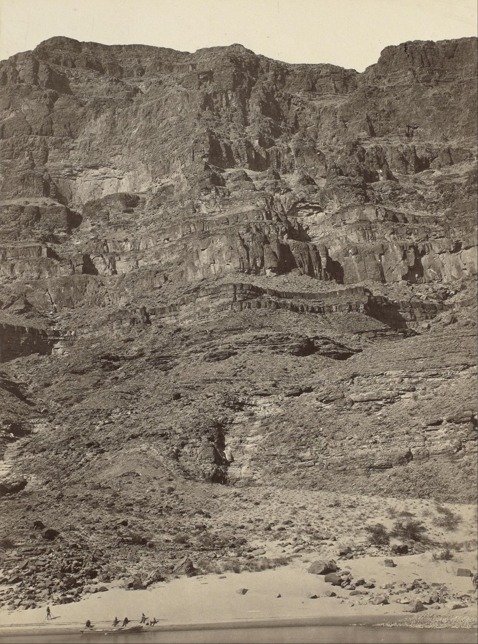 Stěna v Grand Canyonu, řeka Colorado od Timothy H. OSullivan