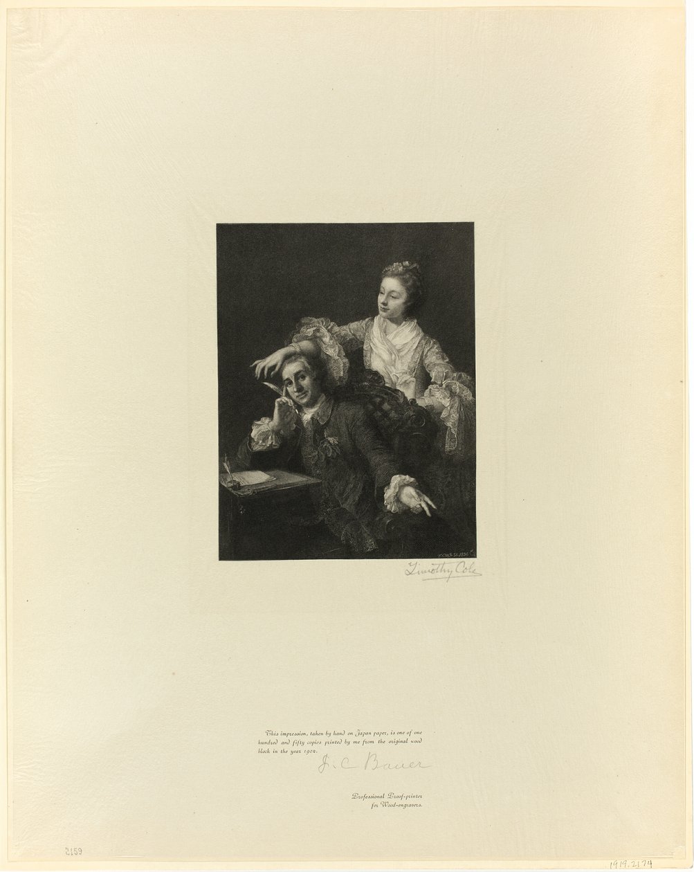 Garrick a jeho manželka ze starých anglických mistrů od Timothy Cole