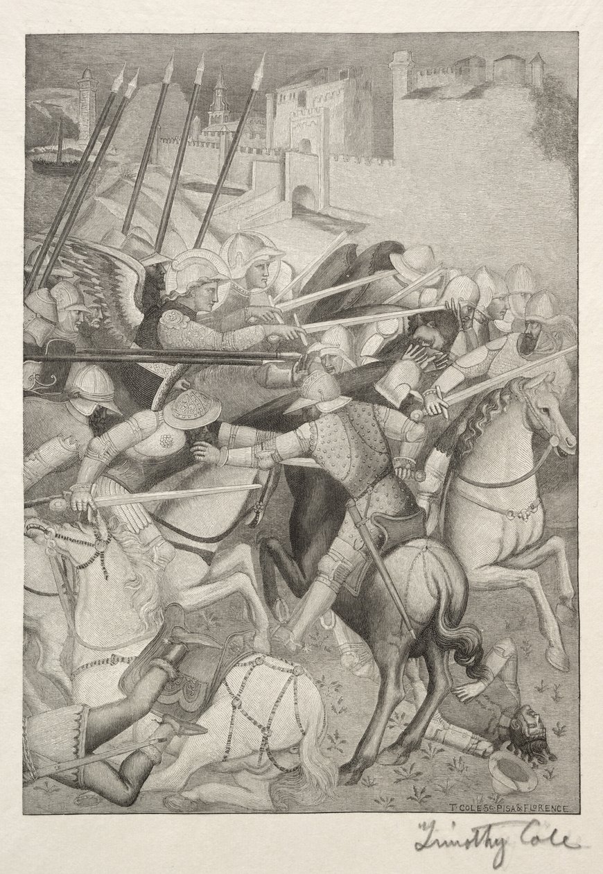 Staří italští mistři: Bitva u svatého Efesu proti pohanům na Sardinii, 1888-1892. od Timothy Cole