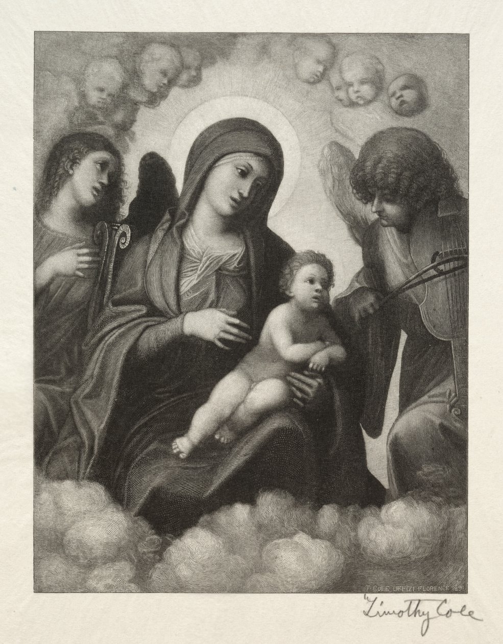 Staří italští mistři: Madonna a dítě ve slávě, 1891. od Timothy Cole