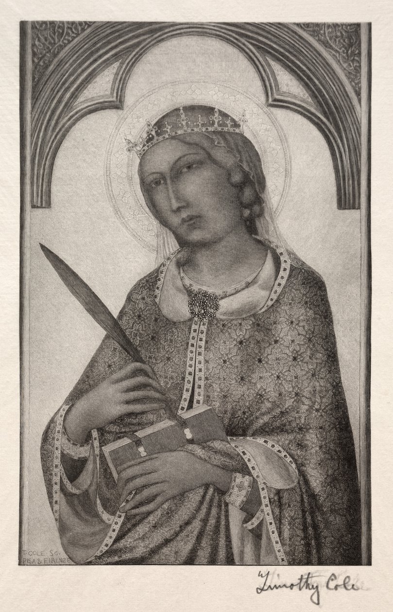 Staří italští mistři: Svatá Kateřina Alexandrijská, 1888-1892. od Timothy Cole