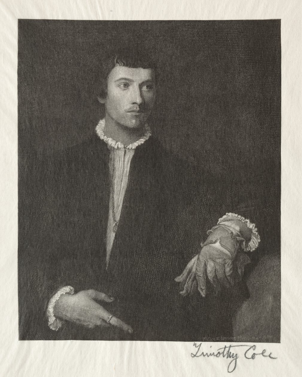 Staří italští mistři: Muž s rukavicemi, 1887. od Timothy Cole