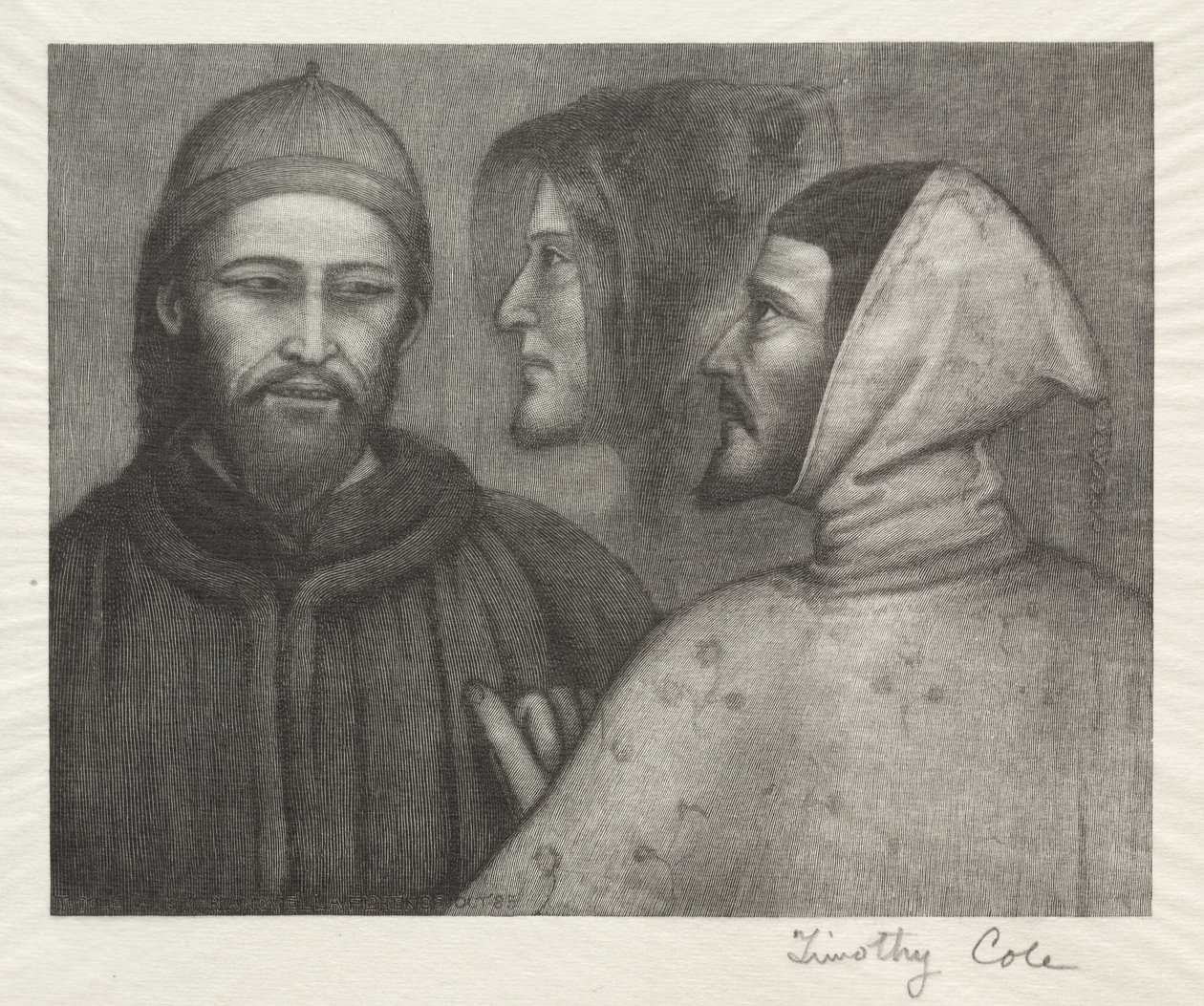 Staří italští mistři: Tři hlavy, 1885. od Timothy Cole