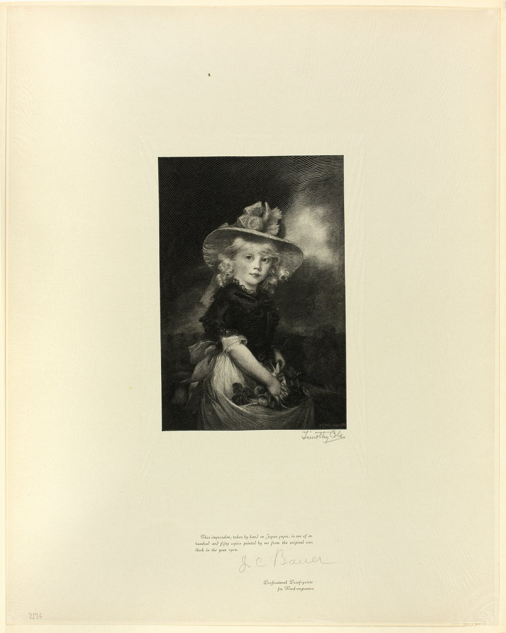 Princezna Sophia, dcera Jiřího III., ze starých anglických mistrů od Timothy Cole