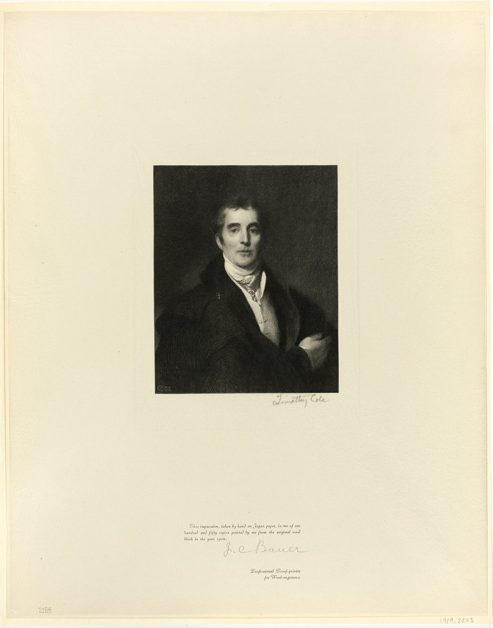 Vévoda z Wellingtonu ze starých anglických mistrů od Timothy Cole