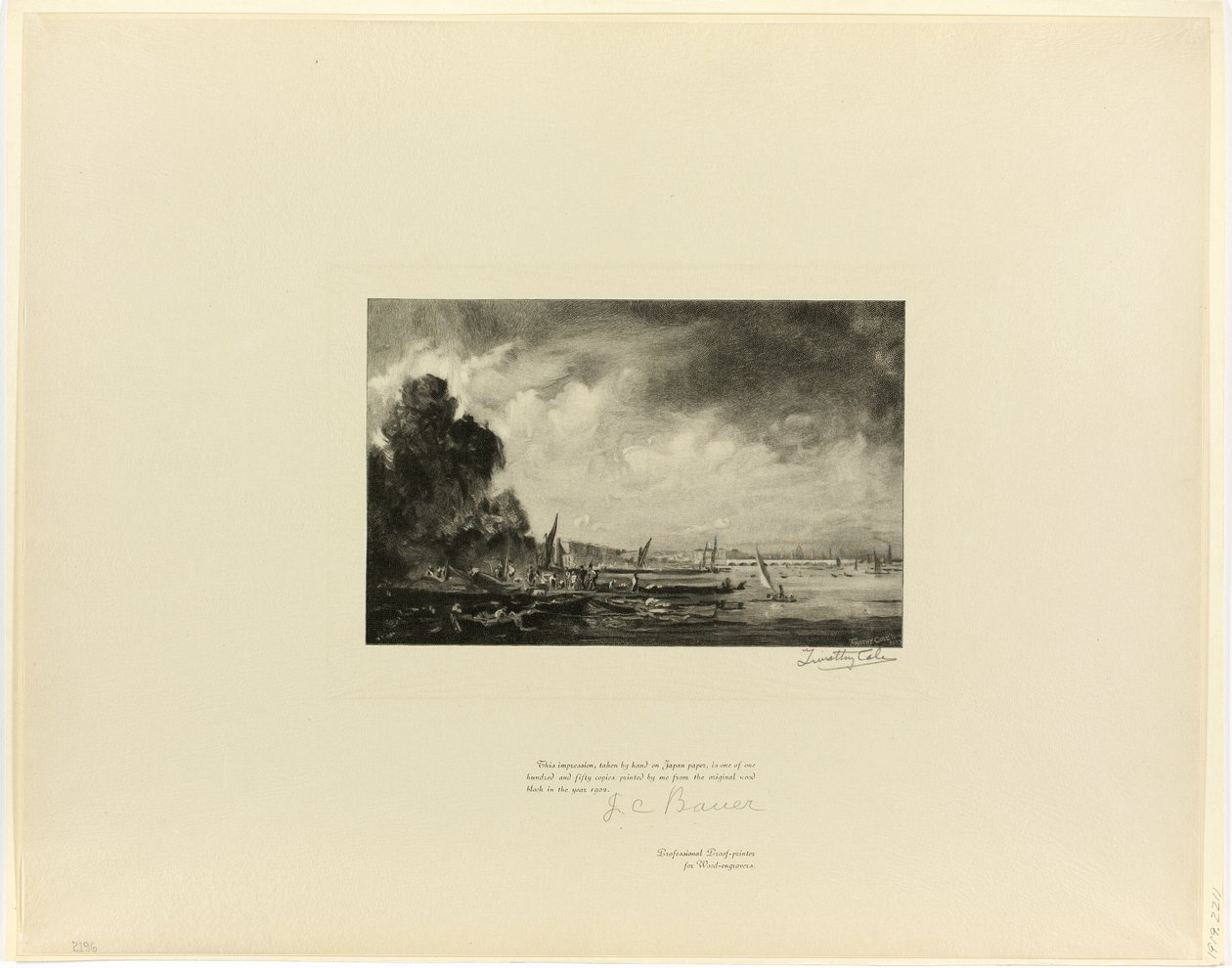 Waterloo Bridge (náčrt), od Old English Masters od Timothy Cole