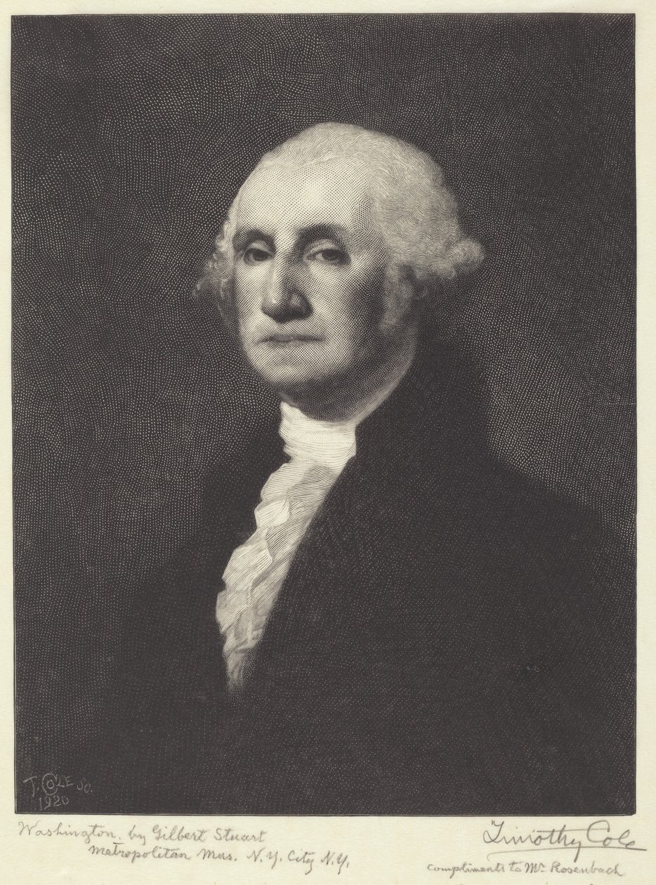Washington od Timothy Cole after Gilbert Stuart