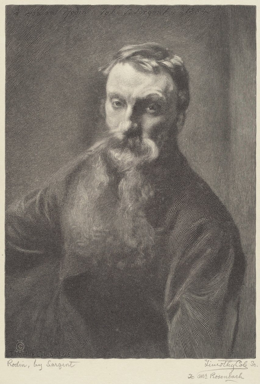 Rodin od Timothy Cole after John Singer Sargent