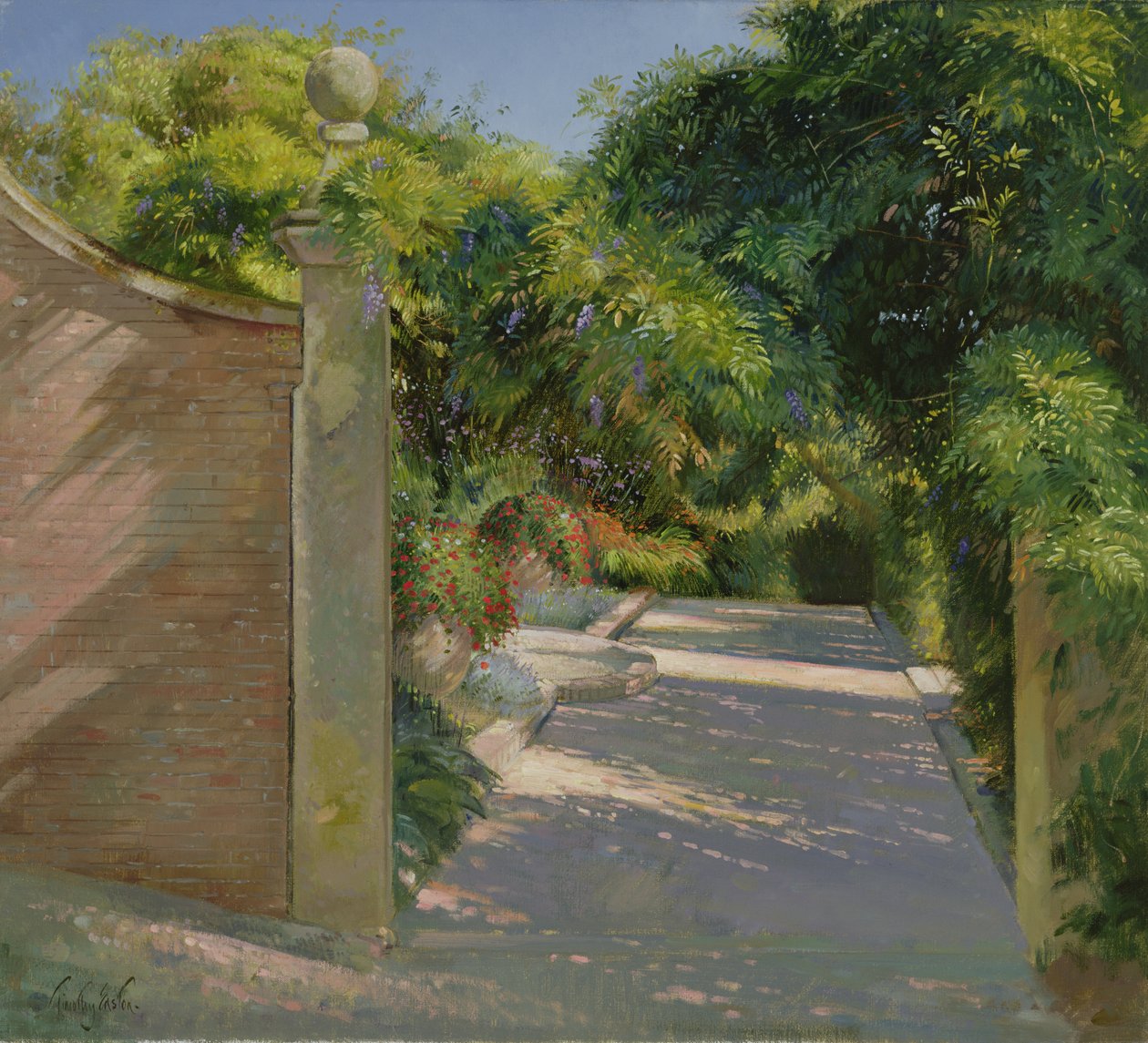 Brána do zahrady slunečních hodin v Heligan od Timothy Easton