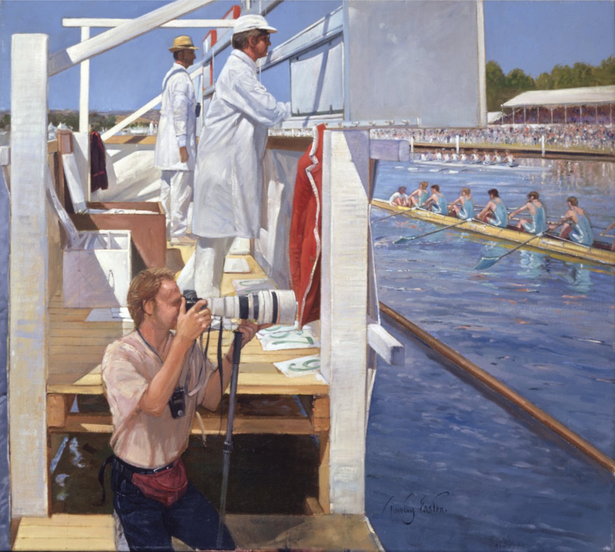 Passing the Progress Board, Henley (olej na plátně) od Timothy Easton