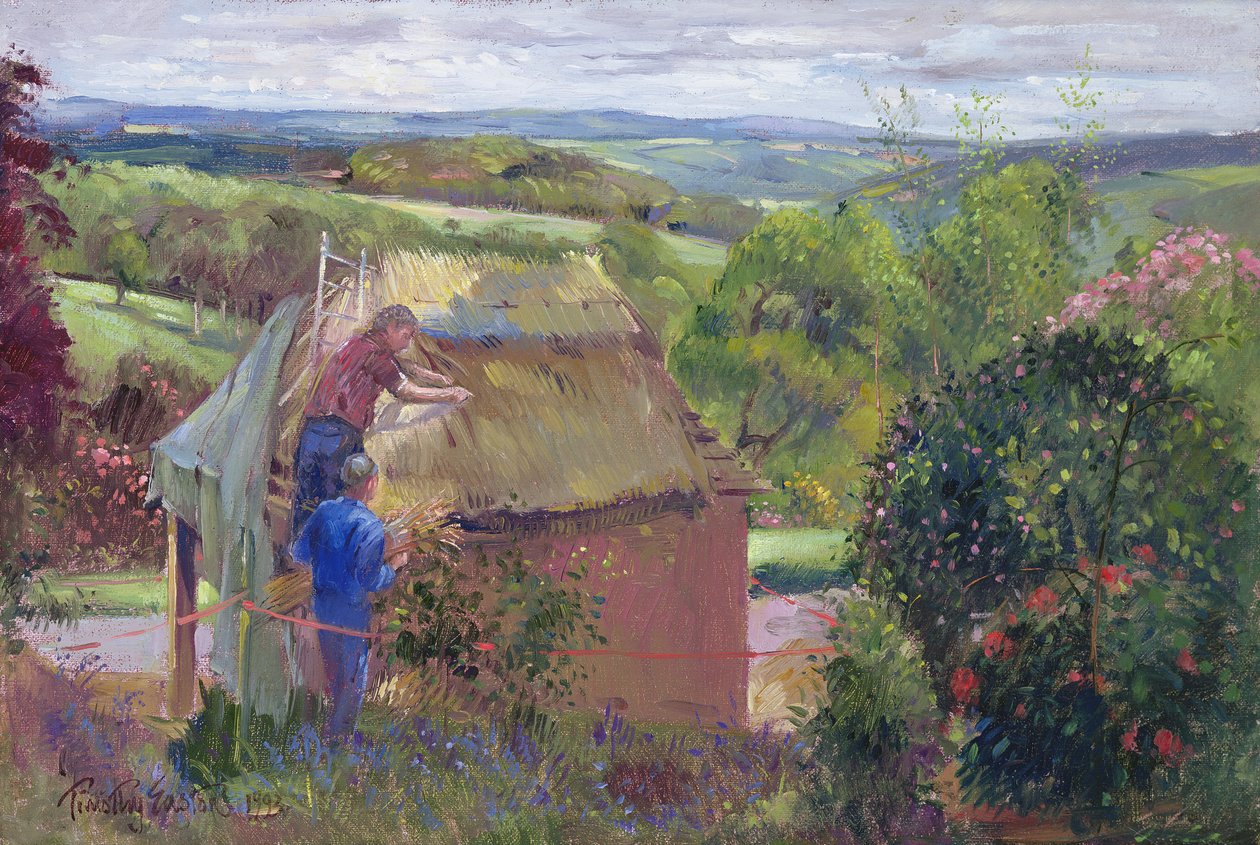 Pokrývání letního domu, Lanhydrock House, Cornwall, 1993 od Timothy Easton