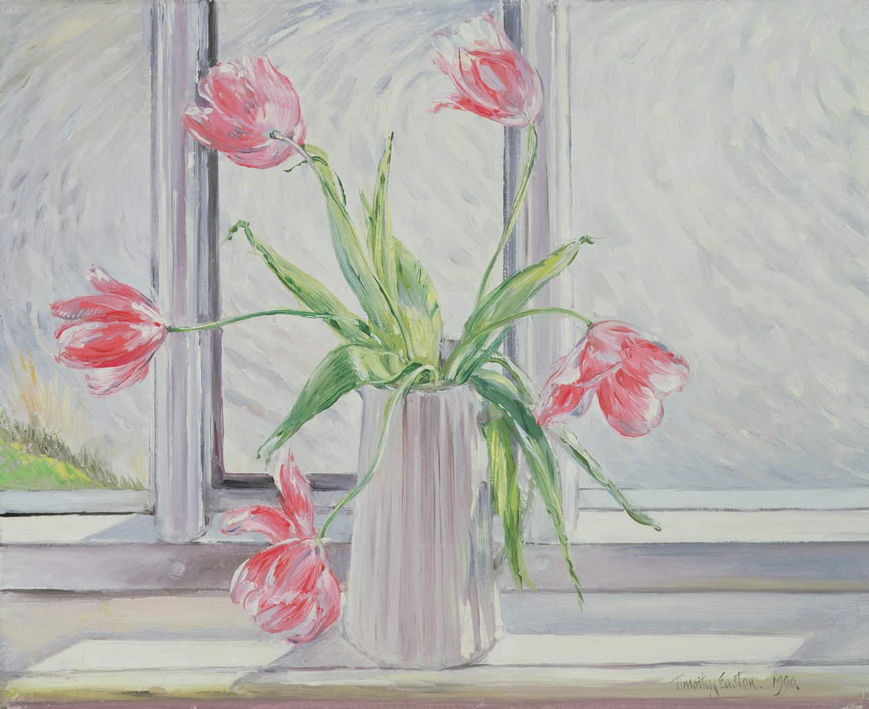 Tulipány proti tekoucí vodě od Timothy Easton