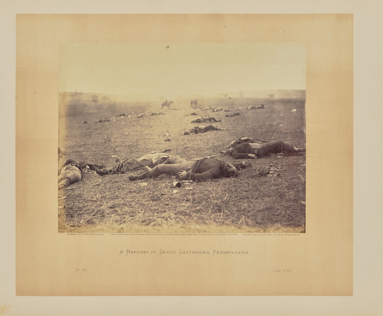 Sklizeň smrti, Gettysburg, Pensylvánie od Timothy H. OSullivan
