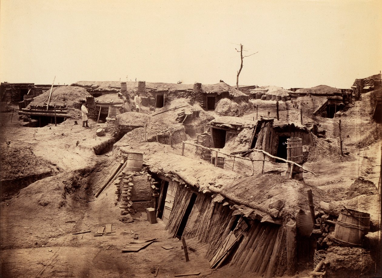 Ubytování mužů ve Fort Sedgwick, známém jako Fort Hell od Timothy H. O